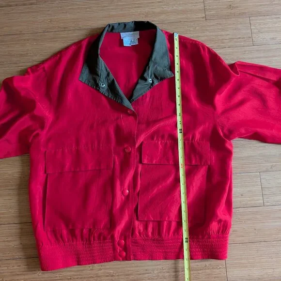 Red Schrader Separates Silk Jacket - Picture 6 of 6